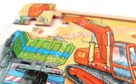 Ahşap Tahta Puzzle İnşaat Araçları Modeli 4 Lü - Görsel 4